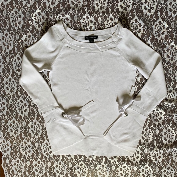 INC International Concepts Sweaters - I.N.C White Sweater Shirt